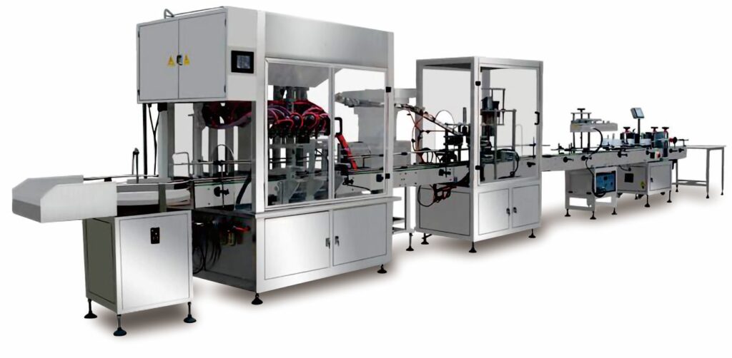 Bottling Line - filling, capping and labelling