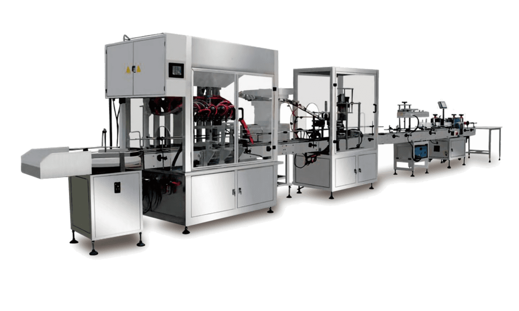 Bottling line that fills-caps-seals bottles
