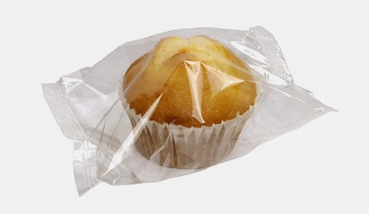 Flow wrap muffin