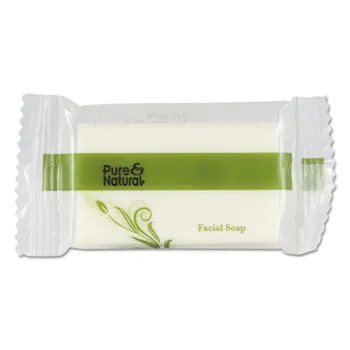 Flow wrap machine packaging soap and personal-care products