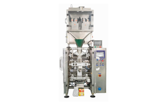 VFFS packaging machine with a 2-head weigher for 500 g to 5 kg bags