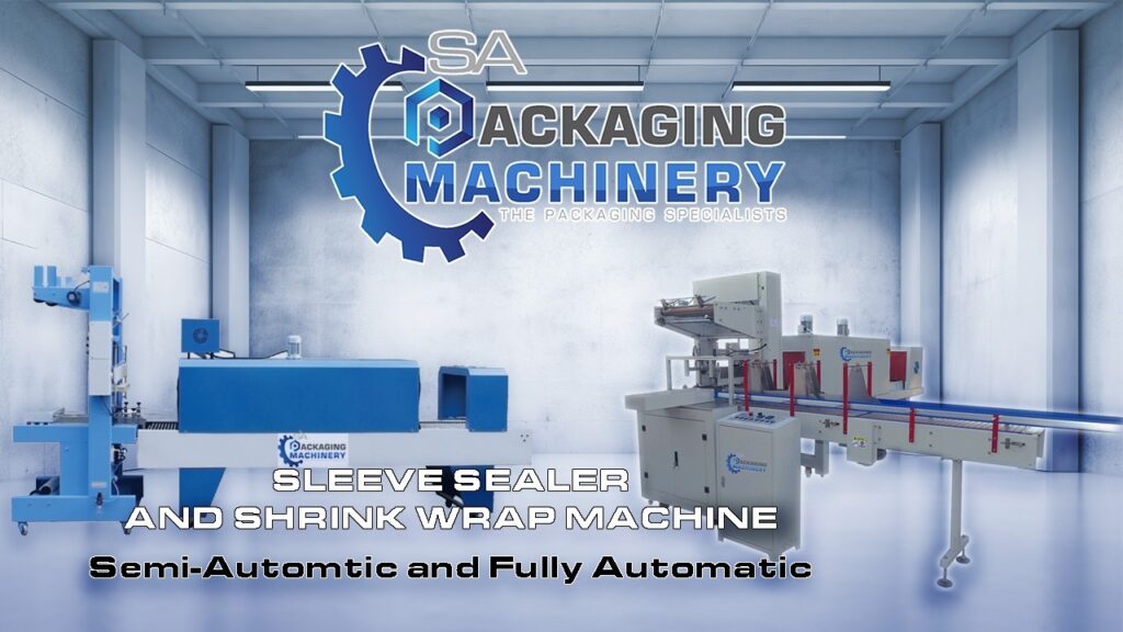 Semi and fully automatic sleeve sealer shrink wrap machines video still