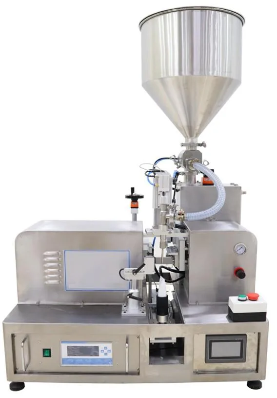 Semi-automatic tube filler and sealer