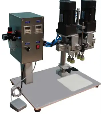 Semi-automatic capping machine for trigger spray and pump caps